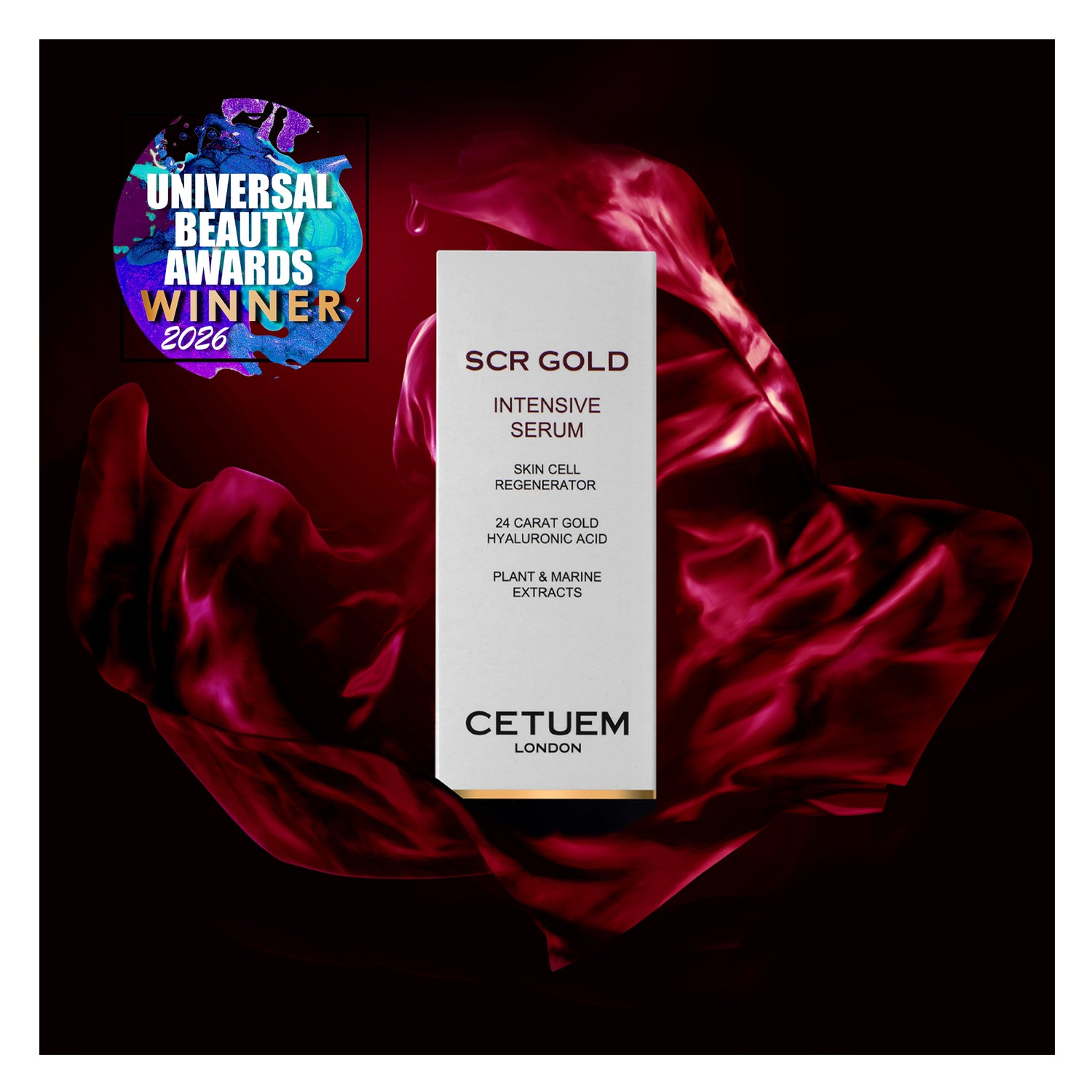 SCR Gold Intensive Serum with Hyaluronic Acid - 2026 Gold Award Winner (50ml size is approx 2 week delivery time) - Cetuem